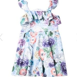 💜Pippa and Julie Floral Flutter Sleeve Girl Dress